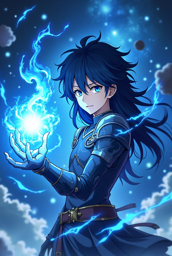 REMEMBER TO PUT IN THE IMAGE "The Eminent Divine Spirit". I need the same character to emanate a form of power similar to Meliodas' Wrath Claw from Nanatsu no Taizai this time., but with Cobalt Blue aura (MAKE THE IMAGE WITH JAPANESE ANIME LINE) and written "The Eminent Divine Spirit" into the image, as if it were the cover of a book. put the name: (The Eminent Divine Spirit), written in the drawing, as if it were a book cover. put the name: (The Eminent Divine Spirit), written in the drawing, as if it were a book cover. put the name: (The Eminent Divine Spirit), written in the drawing, as if it were a book cover. put the name: (The Eminent Divine Spirit), written in the drawing, as if it were a book cover. put the name: (The Eminent Divine Spirit), written in the drawing, as if it were a book cover. put the name: (The Eminent Divine Spirit), written in the drawing, as if it were a book cover. Create a character, AGE HUMAN MALE WITH ARMOR WITH WOLF DESIGNS on the armor with traces of the drawing in JAPANESE ANIME style. put the name: (The Eminent Divine Spirit), written in the drawing, as if it were a book cover. IN a cosmic environment, long black hair with a cobalt blue streak in one hair, cobalt blue eyes. put the name: (The Eminent Divine Spirit), written in the drawing, as if it were a book cover.