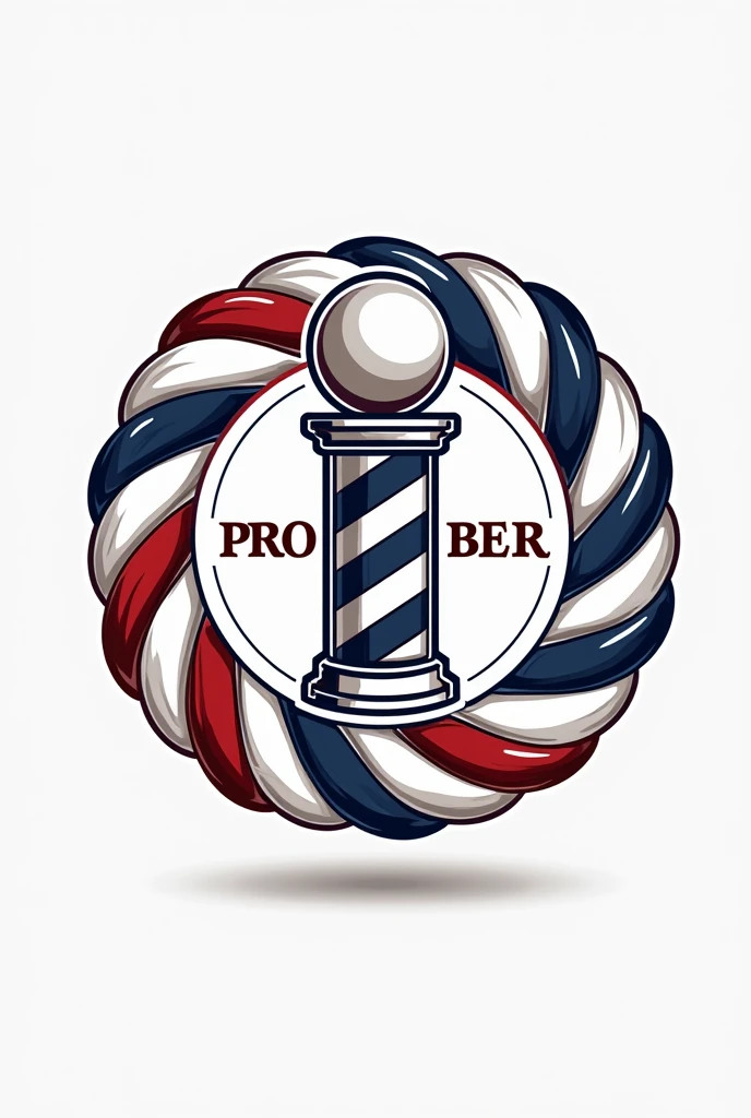 A circular barbershop logo that says pro barber 