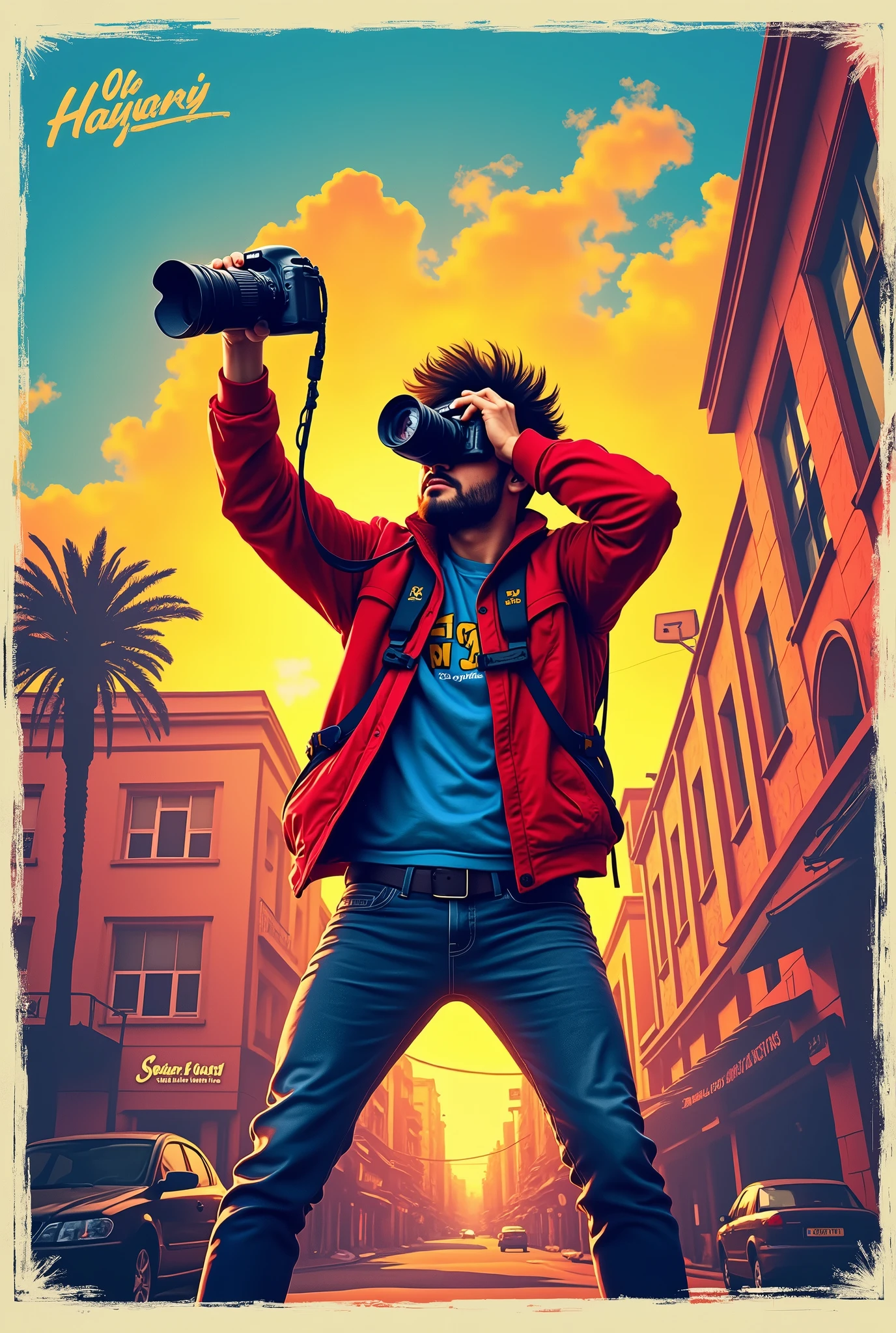 Poster for a photography company that is fun and eye-catching with a phrase to attract the public