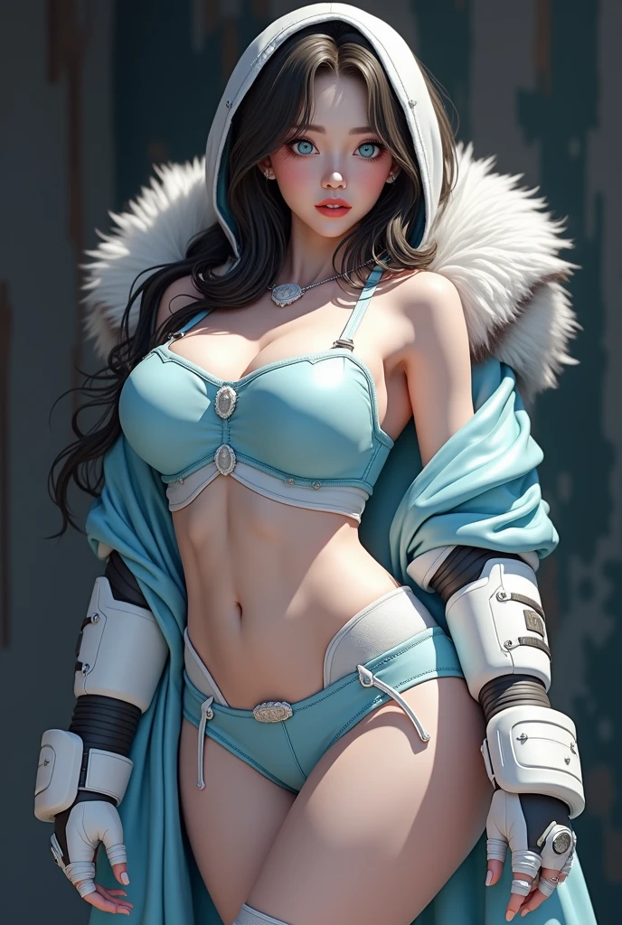 realisitic, 真实感, photo真实感, photorealisitic, hight contrast, (photorealisitic:1.4), 8k high definition detailed realisitic, (best qualityer, work of art:1.2), NSFW, photon mapping, radiosity, physics-based rendering, best qualityer, highy detailed, fat body, blue colored eyes, whole body, Look to viewer, Semi-naked body, big fit ass , fit to the body, hourglass-body, defined face, defined eyes, 4k texture, sleep on the coast, Open your leg.