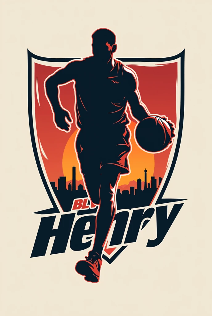Create a logo image for BLV Henry related to basketball