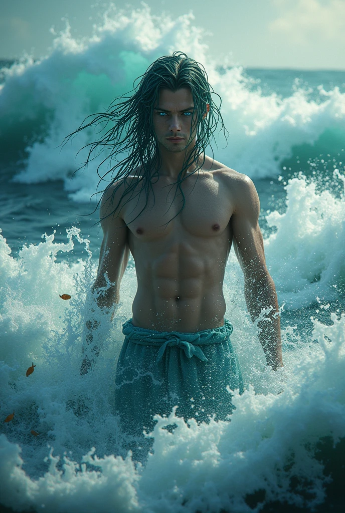 Water demon human form boy man