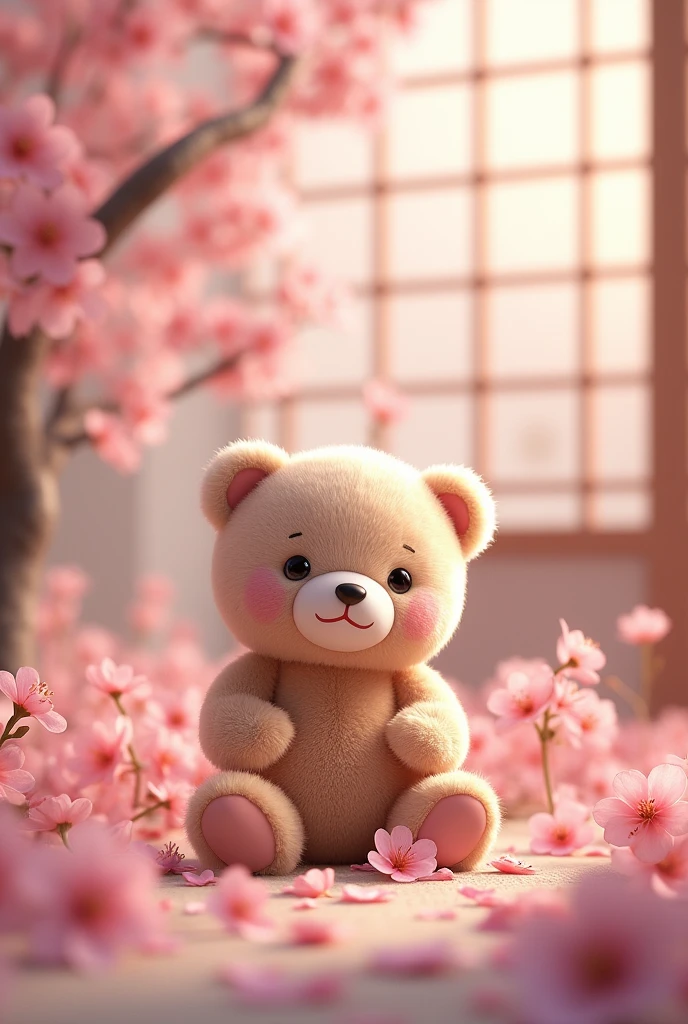 University Acceptance Japanese Bear Small cherry blossoms
