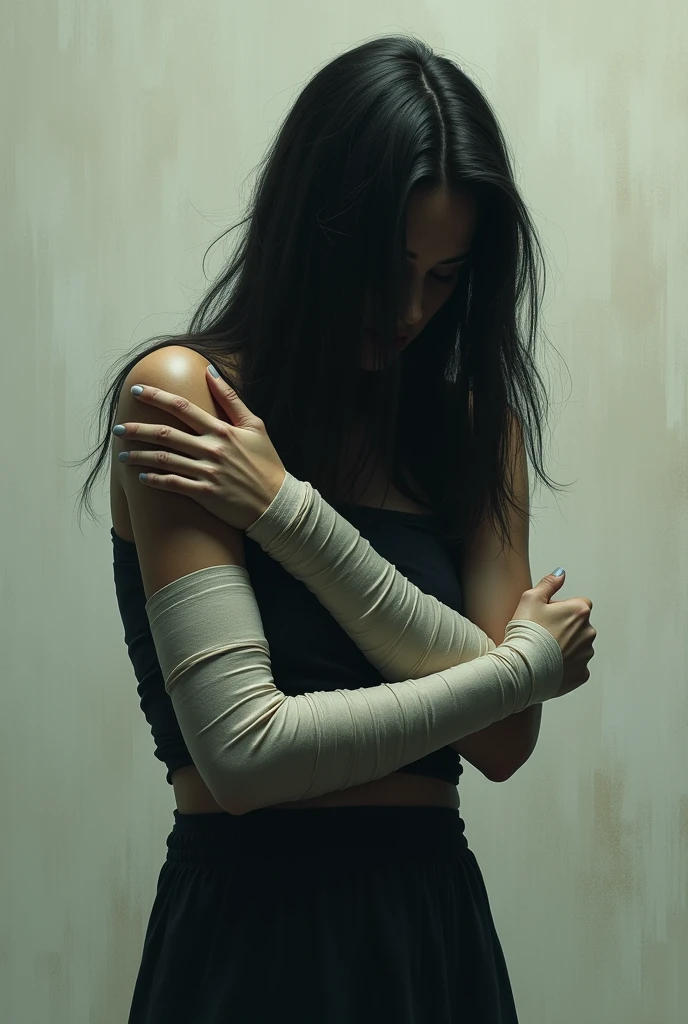 broken arm, faceless ,women