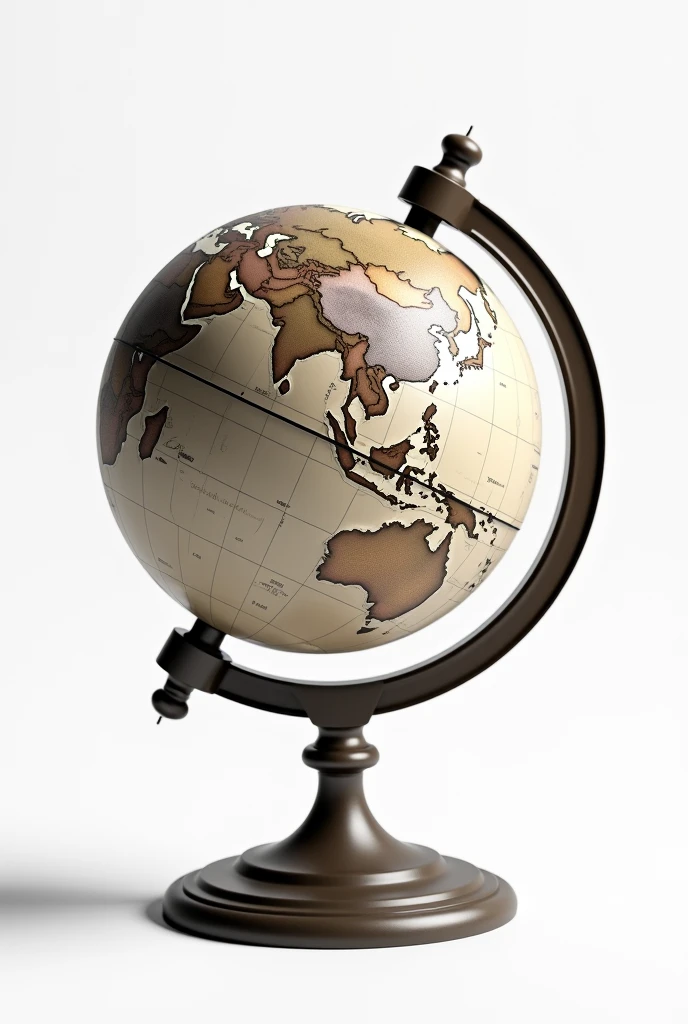 Globe with stand on white background