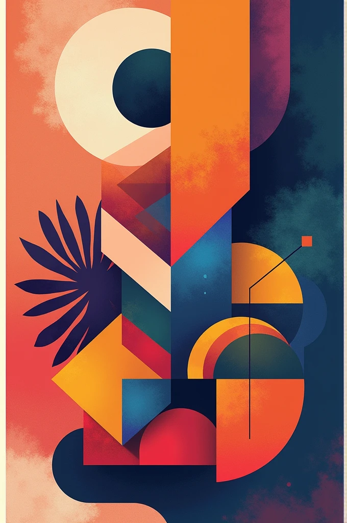 Make a vertical image for the background of a poster about geometric shapes.