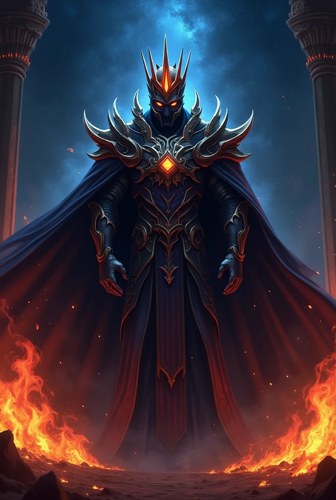 Nighttime Setting: Dark, starry night sky with a full moon.
King's Presence: A powerful, regal figure resembling a king, perhaps with a crown or armor, overseeing the battlefield.
Fire Elements: Flames or fiery accents around the edges to highlight the "Fire" aspect of Free Fire.
Text Elements:
Title: "Night King Free Fire Tournament"
Subtitle: "Battle for the Throne in the Dark!"
Details: Date, time, and registration info
Call to Action: "Join the Battle! Register Now!"
Design Tips:
Contrast: Use bright, fiery colors against dark backgrounds to make key elements pop.
Font: Bold and strong fonts for the title, with a more mysterious or elegant font for the subtitle.
Imagery: Incorporate elements like a crown or scepter intertwined with flames to reinforce the theme.