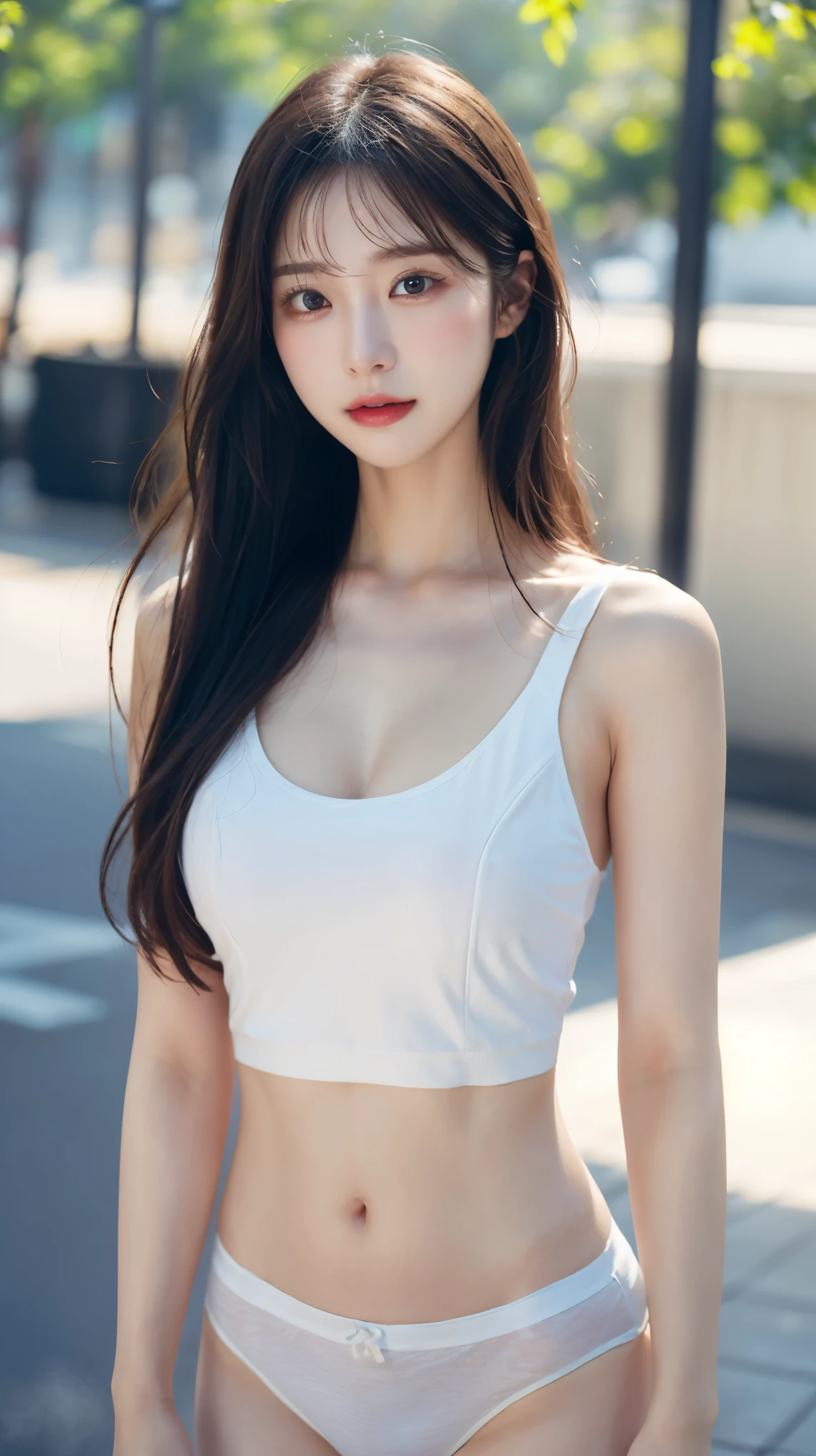 (photorealistic: 1.4), (realistic: 1.3), (soft lighting: 1.05), (Improved video lighting quality: 0.9), 32K, 1 girl, 20 year old girl, realistic lighting, backlight, face lighting, ray tracing, (whitening light: 1.2), (Image quality improvements: 1.4), ( Top quality real skin: 1.4), good 얼굴, good 눈, (pleasure, blush), big bust, good, panties, slim body, (Increased body line mood: 1.1), (Improve skin appearance and appearance: 1.1)