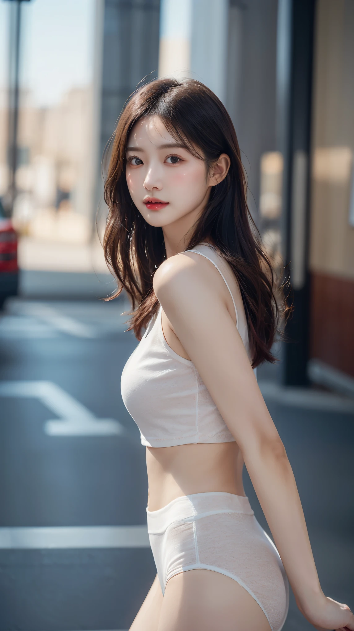 (photorealistic: 1.4), (realistic: 1.3), (soft lighting: 1.05), (Improved video lighting quality: 0.9), 32K, 1 girl, 20 year old girl, realistic lighting, backlight, face lighting, ray tracing, (whitening light: 1.2), (Image quality improvements: 1.4), ( Top quality real skin: 1.4), good 얼굴, good 눈, (pleasure, blush), big bust, good, panties, slim body, (Increased body line mood: 1.1), (Improve skin appearance and appearance: 1.1)