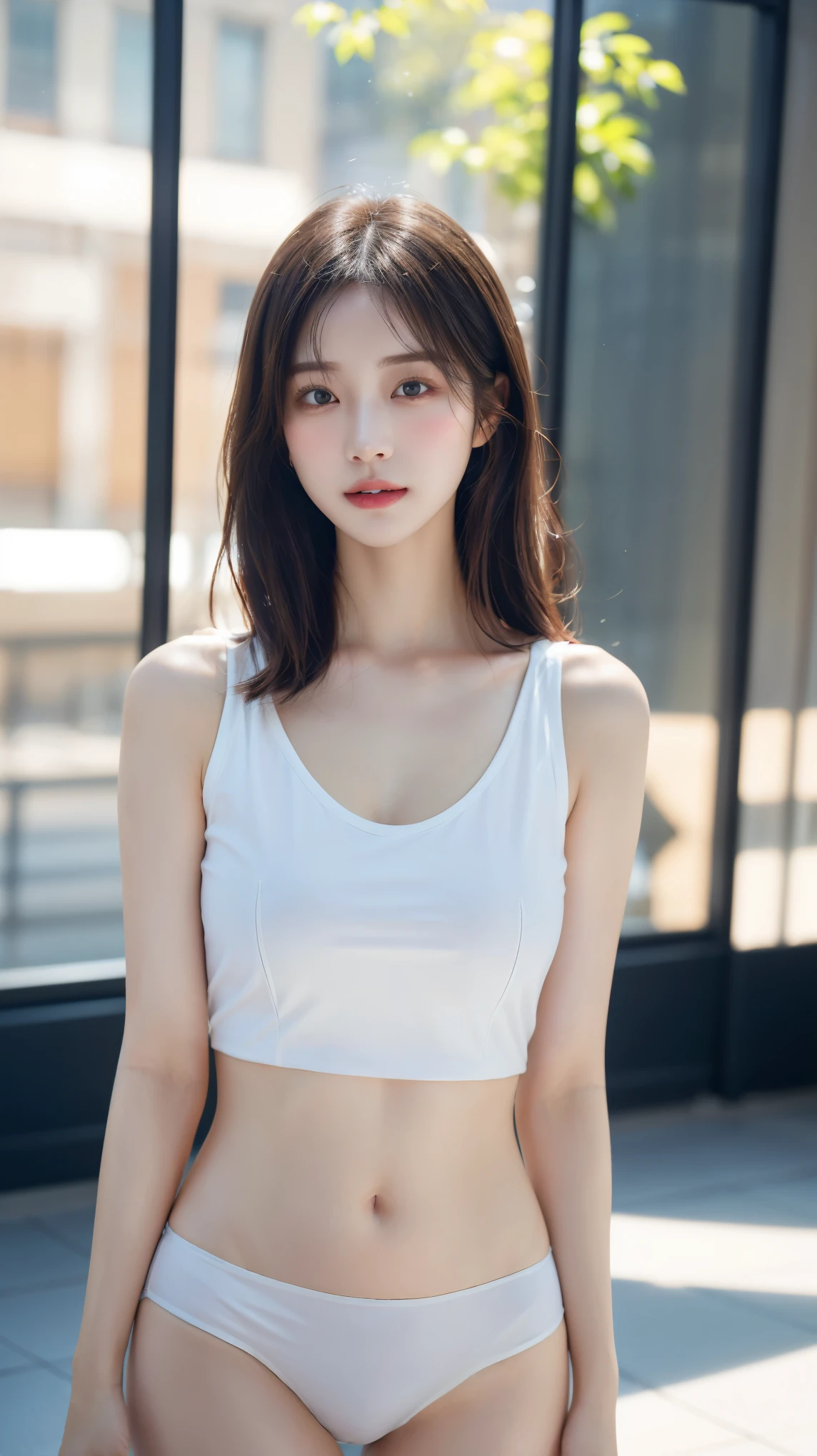 (photorealistic: 1.4), (realistic: 1.3), (soft lighting: 1.05), (Improved video lighting quality: 0.9), 32K, 1 girl, 20 year old girl, realistic lighting, backlight, face lighting, ray tracing, (whitening light: 1.2), (Image quality improvements: 1.4), ( Top quality real skin: 1.4), good 얼굴, good 눈, (pleasure, blush), big bust, good, panties, slim body, (Increased body line mood: 1.1), (Improve skin appearance and appearance: 1.1)