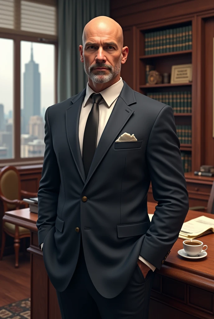 Bald man in law firm