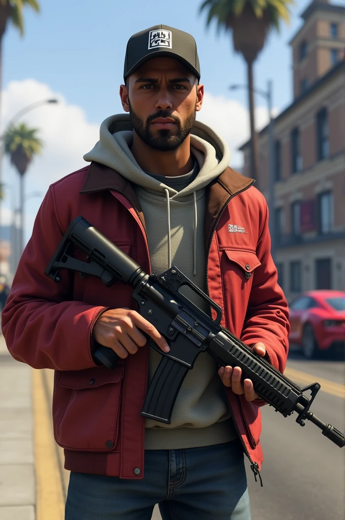 GTA 5 character playing video game