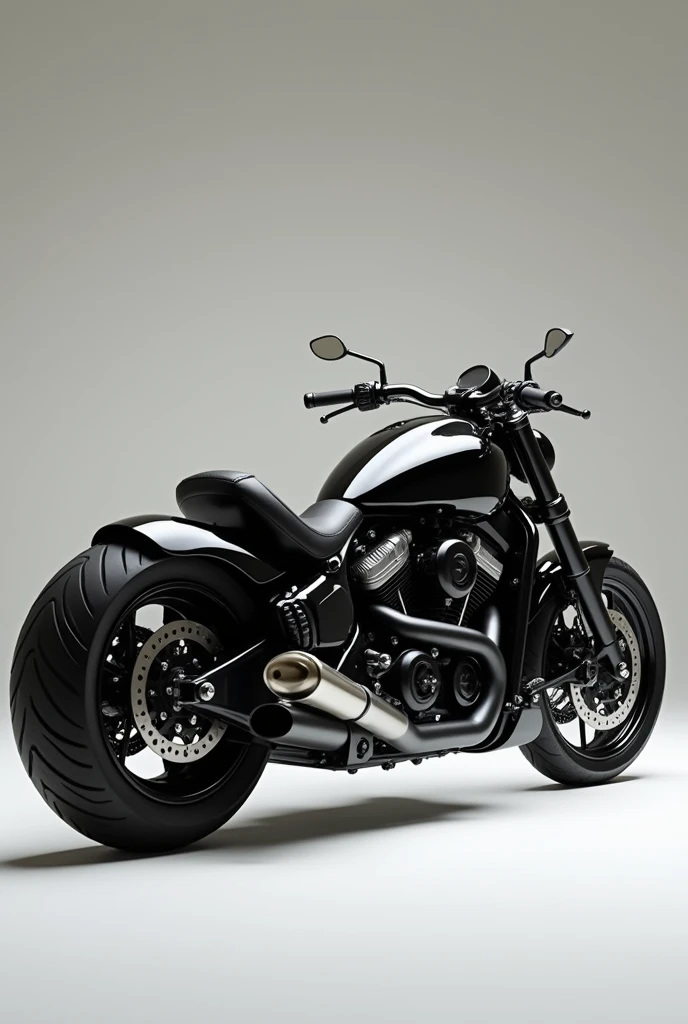 Picture of a black 2-stroke motorbike