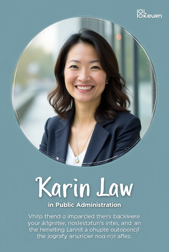 Can you make me a poster that says the title? "Karin Law in public administration" and below say "What you won't find in any other training, What you won't read in any instructions"