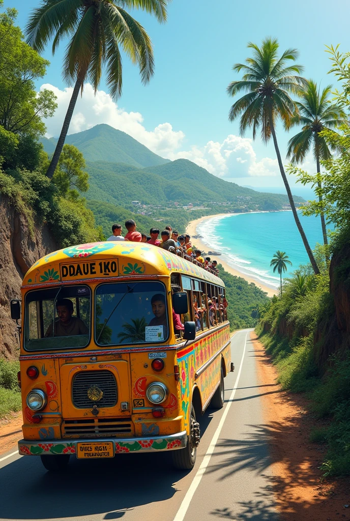 A trip of goa in bus