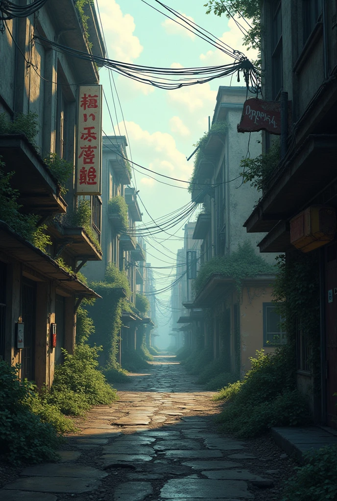 Concept art of abandoned street