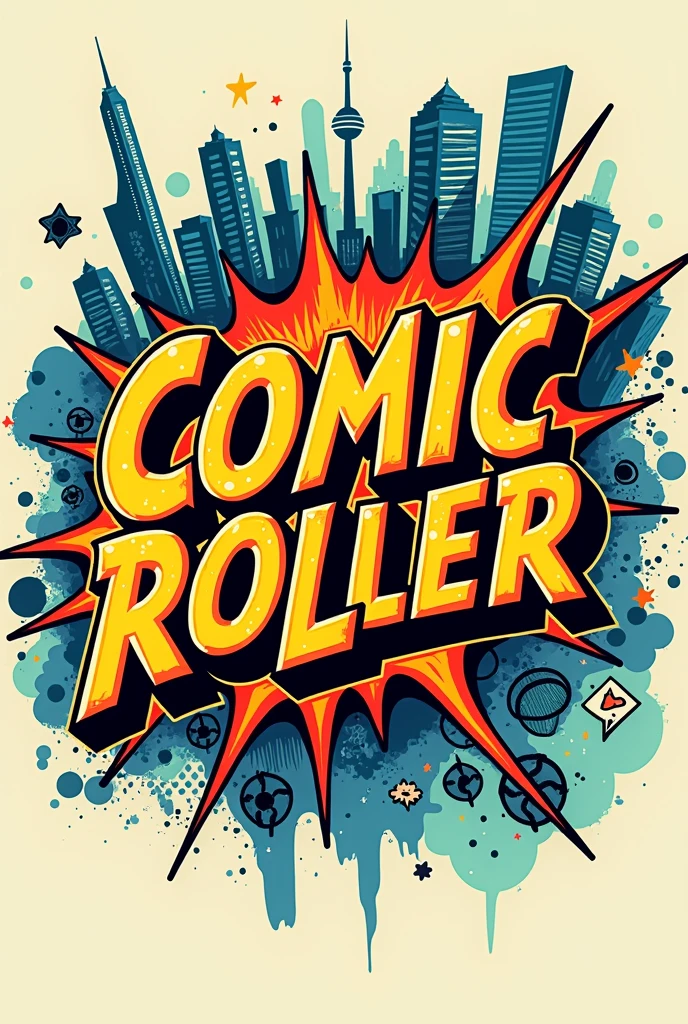 Make a logo for a band from the Scott Pilgrim universe called Comic Roller