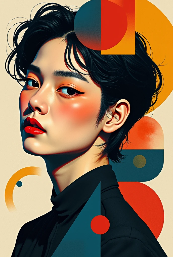 DPRian's 1st album, Christian Yu is called moodswings in This Order but in cubism style
