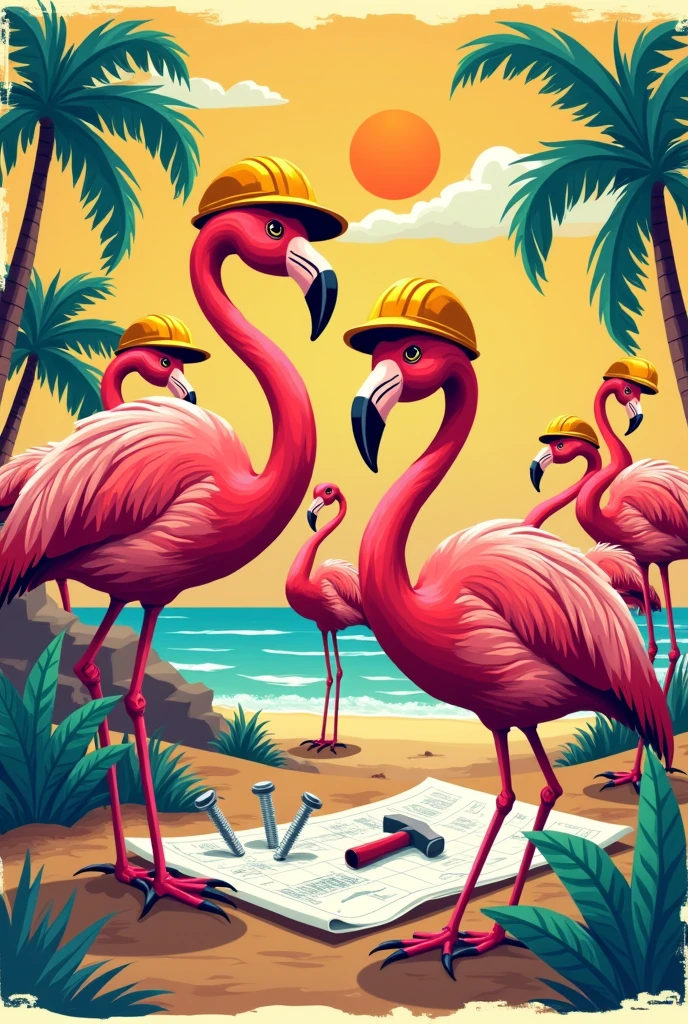  'Flamingo Labor Day. T-shirt 
