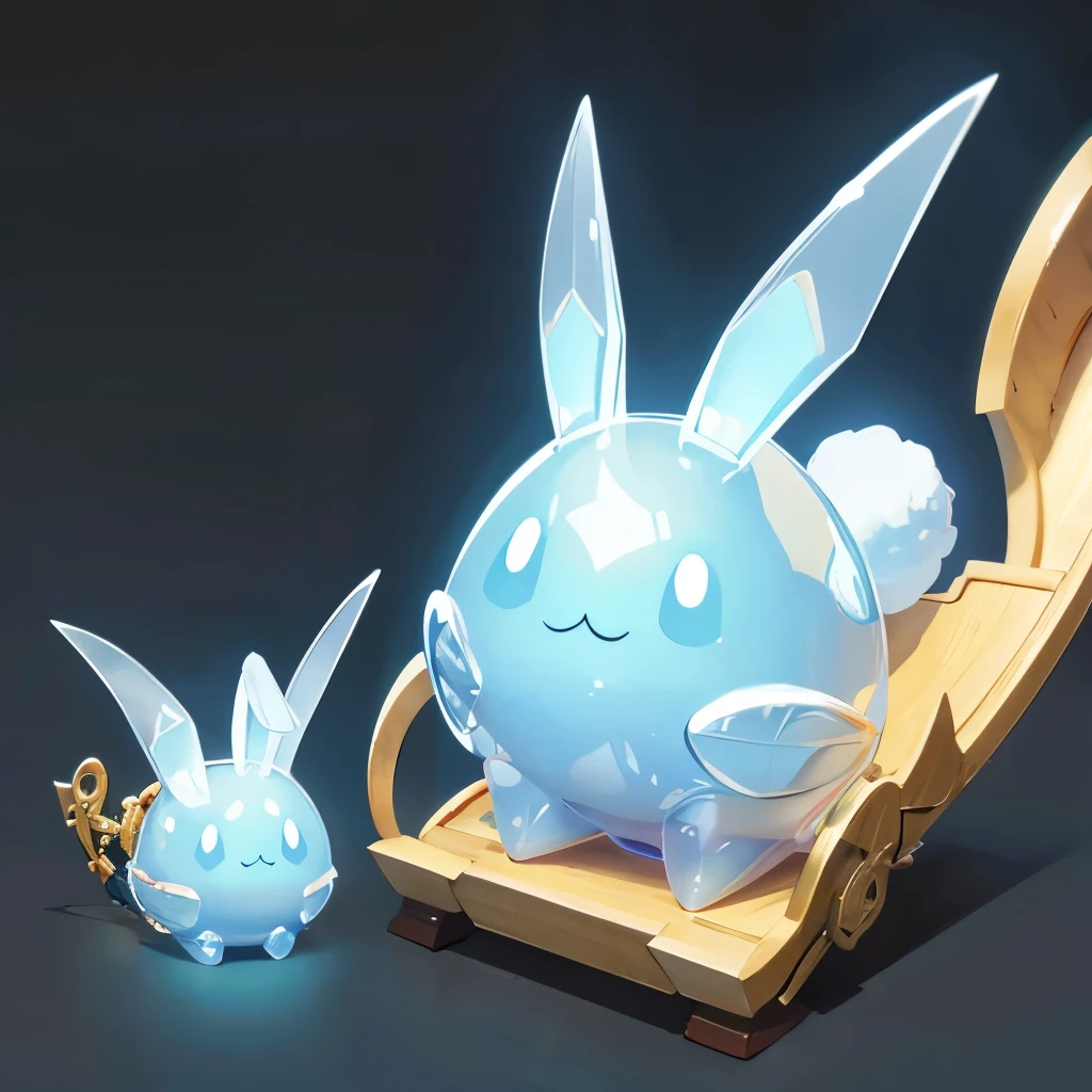 Translucent bunny pet.