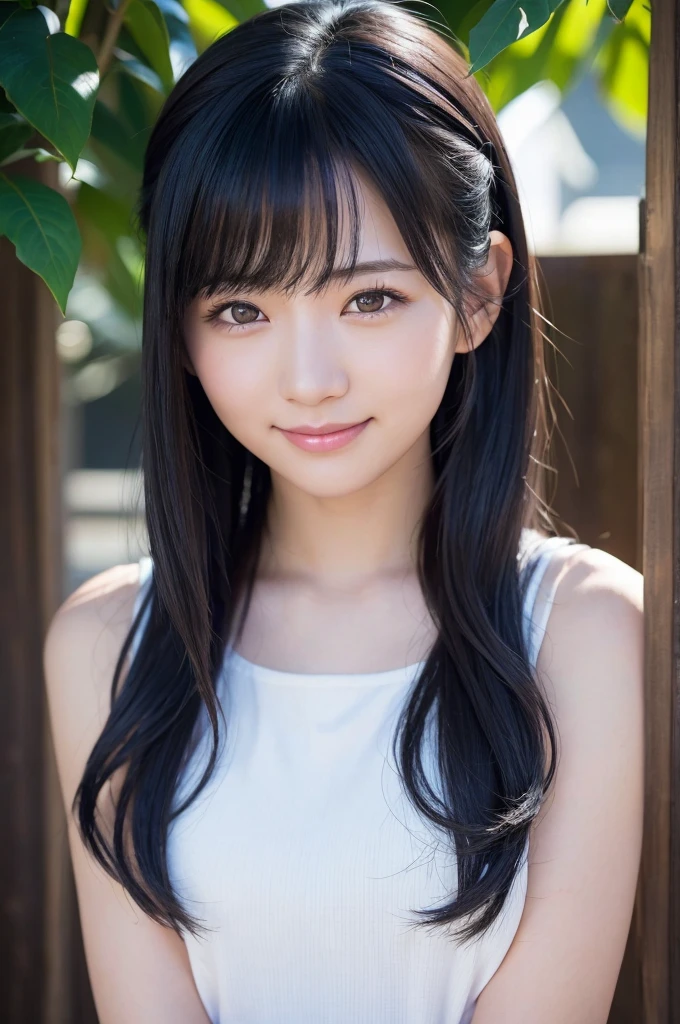 40 years old,Japanese、Black Hair、Round eyes、Light wavy hair, correct、Striped Hair、Dark blue hair、Gradient Hair、Asymmetrical hair、Hair behind the ear、Crossed bangs、Long Hair、とてもLong Hair、Hair up on one side、((お尻までLong Hair))、Valletta、Ring Eye、Round eyes、Compensate、Wicked Smile、A light smile、Surrealism、Cast a Shadow、Portraits、Subjective、Atmospheric perspective、Film Grain、Backlight、Exposure,Very detailed、Highest quality、超High resolution、Very detailed、Very realistic, masterpiece、correct、Textured skin、Awards、High resolution、16K, Hair folder、A light smile、Redness in the ears、correct、Cast a Shadow、Subjective、Shine、360° View、解剖学的にcorrect、masterpiece、Textured skin、Attention to detail、Long eyelashes、A slight blush、((The whole body is visible))