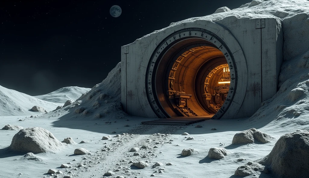 Underground vault on the moon