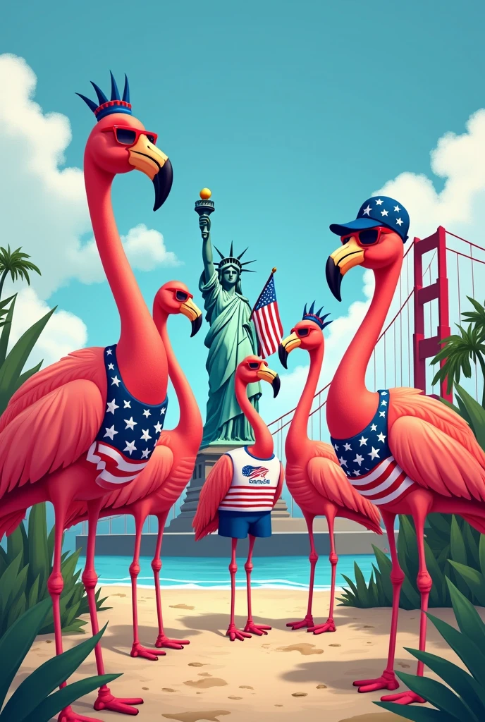 'Flamingo Labor Day. T-shirt usa