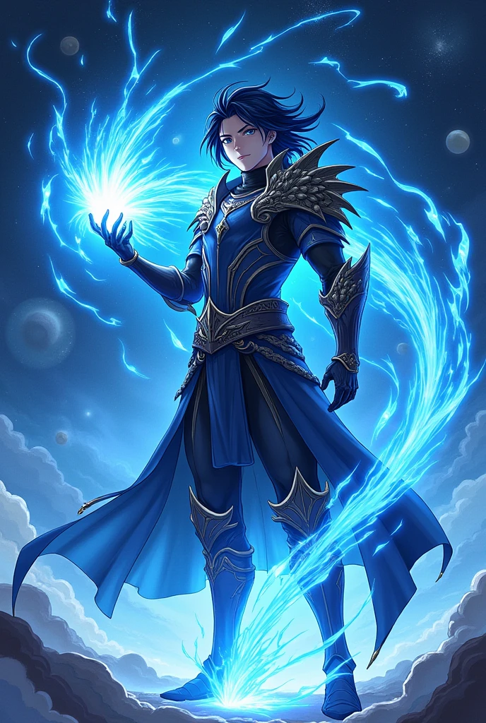 REMEMBER TO PUT IN THE IMAGE "The Eminent Divine Spirit". I need the same character to emanate a form of power similar to Meliodas&#39; Wrath Claw from Nanatsu no Taizai this time., but with Cobalt Blue aura (MAKE THE IMAGE WITH JAPANESE ANIME LINE) and written "The Eminent Divine Spirit" into the image, as if it were the cover of a book. put the name: (The Eminent Divine Spirit), written in the drawing, as if it were a book cover. put the name: (The Eminent Divine Spirit), written in the drawing, as if it were a book cover. put the name: (The Eminent Divine Spirit), written in the drawing, as if it were a book cover. put the name: (The Eminent Divine Spirit), written in the drawing, as if it were a book cover. put the name: (The Eminent Divine Spirit), written in the drawing, as if it were a book cover. put the name: (The Eminent Divine Spirit), written in the drawing, as if it were a book cover. Create a character, TEENAGE HUMAN MALE WITH ARMOR WITH WOLF DESIGNS on the armor with traces of the drawing in JAPANESE ANIME style. put the name: (The Eminent Divine Spirit), written in the drawing, as if it were a book cover. IN a cosmic environment, long black hair with a cobalt blue streak in one hair, cobalt blue eyes. put the name: (The Eminent Divine Spirit), written in the drawing, as if it were a book cover.