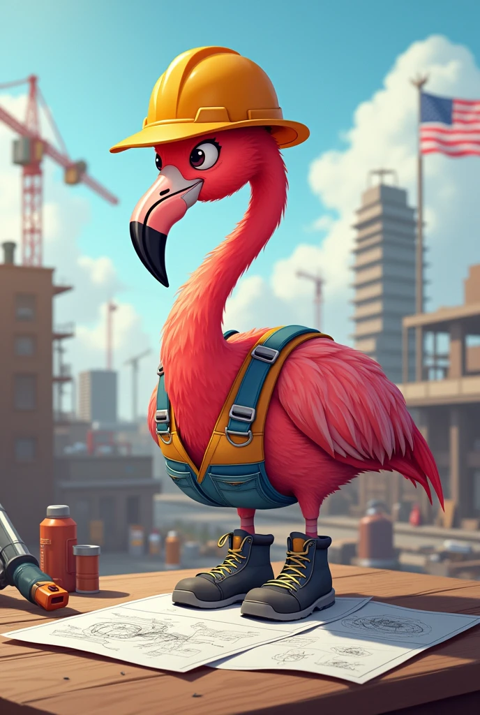 'Flamingo Labor Day, Design, png, worker, hd