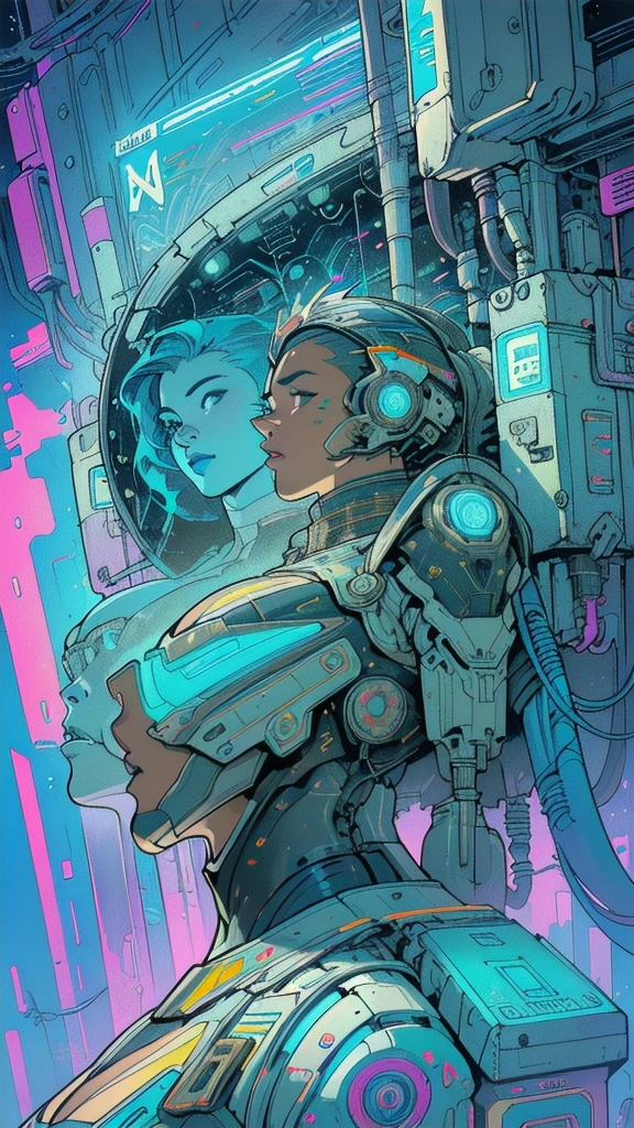 (((masterpiece, highest quality))),(((solo:1.2))),(((1girl:1.2))),32k wallpaper, very detailed, poster, vintage science fiction,(((((geometric cinematic movie poster))))), ((((bauhaus)))),(((abstract))),((((mid century modern)))),(((((portfolio))))),(((((Close-up))))),(((((bust up))))),((((more various angle)))),(((highlight))),(((complete. detailed face))),(((Extremely talented))),(((most complecated machine))),(((Overall colorfully))),((((((Absolutely simple background)))))),(((80's vintage))),vaporwave,(((((detailed futuristic machine))))),(((Cleavage))),(((transform))),(((hybrid voltage engine))),(((Colorful color scheme)))