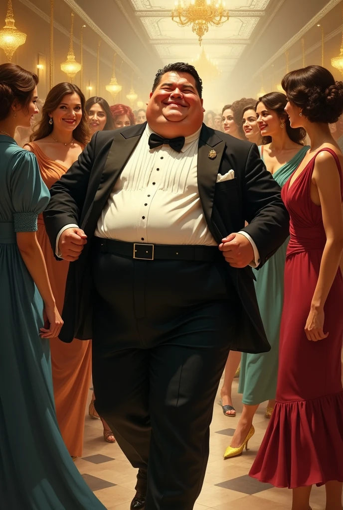A fat man who is admired by women