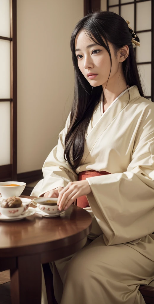 (8k, Highest quality, Super detailed:1.37), (eric), 18-year-old, (Japanese tea ceremony enthusiast), Enjoy a traditional tea ceremony in an elegant teahouse. she is wearing a beautiful kimono, Show your appreciation for Japanese culture. 高解像度の画像はSuper detailedなリアリズムを捉えます, emphasizing eric's captivating eyes, Perfect Skin, A calm expression on her face as she enjoys tea. A carefully crafted tea room, Exquisite details and a serene atmosphere, Adds more authenticity to the scene, showcasing eric's passion for the art of tea.