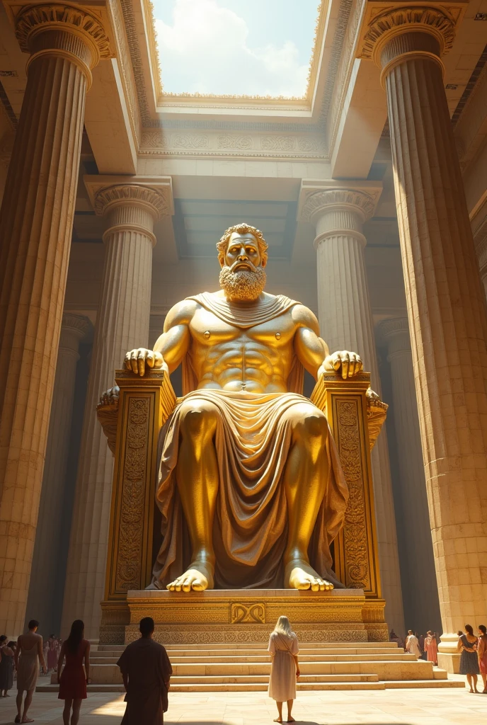 statue of Zeus at Olympia, inside the temple