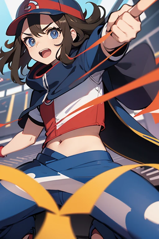 Cloak of Disrobement, Pokémon Trainer,((training)),stripe,
