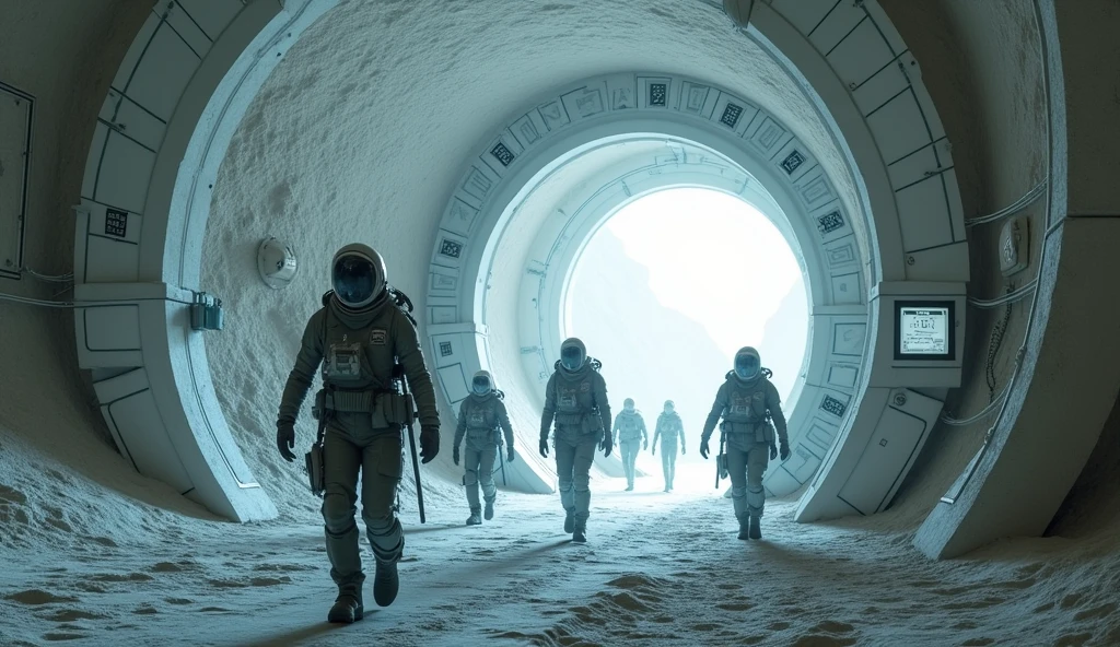 An underground vault on the moon