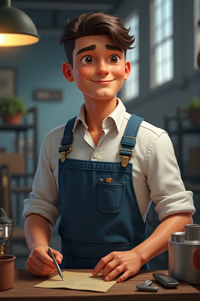 A young neatly dressed guy who worked hard