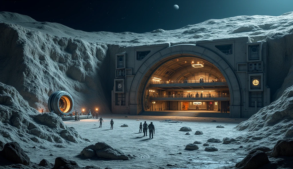 An underground base on the moon 