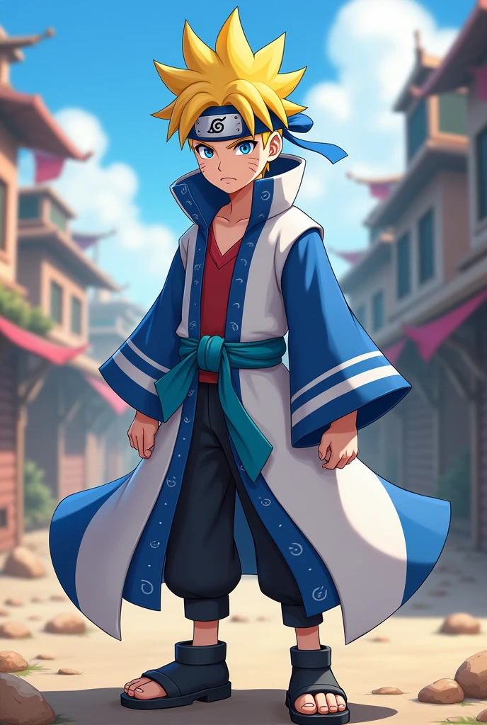 
a brawl stars chester dressed as minato namikase