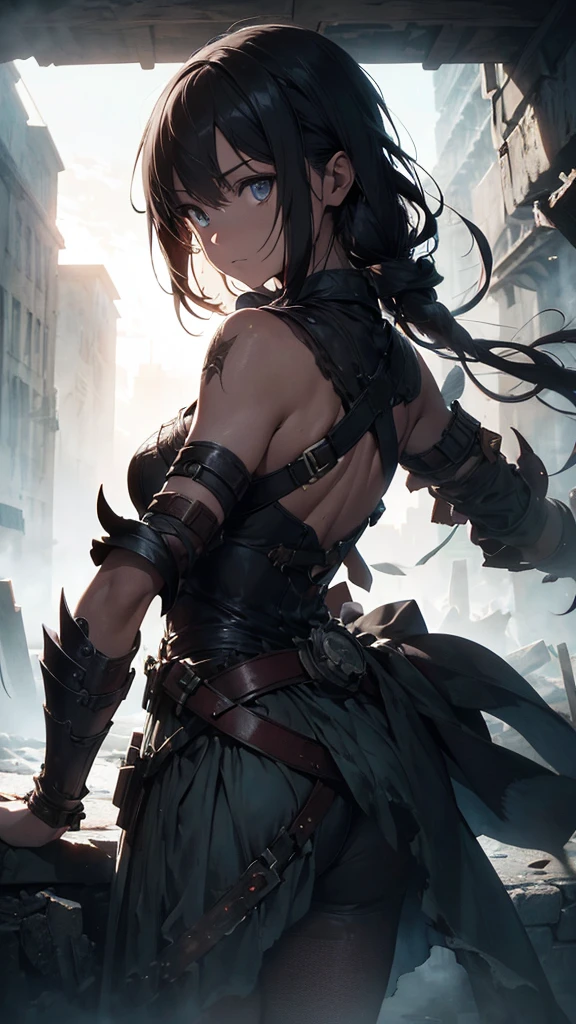 a hero sealed in a barrier deep in an abandoned kingdom, 1 person, detailed face and eyes, dramatic lighting, epic, highly detailed, cinematic, photorealistic, digital painting, muted colors, gritty, moody, atmospheric, intricate details, volumetric lighting, chiaroscuro, dramatic shadows, powerful, imposing, grand, awe-inspiring, masterpiece