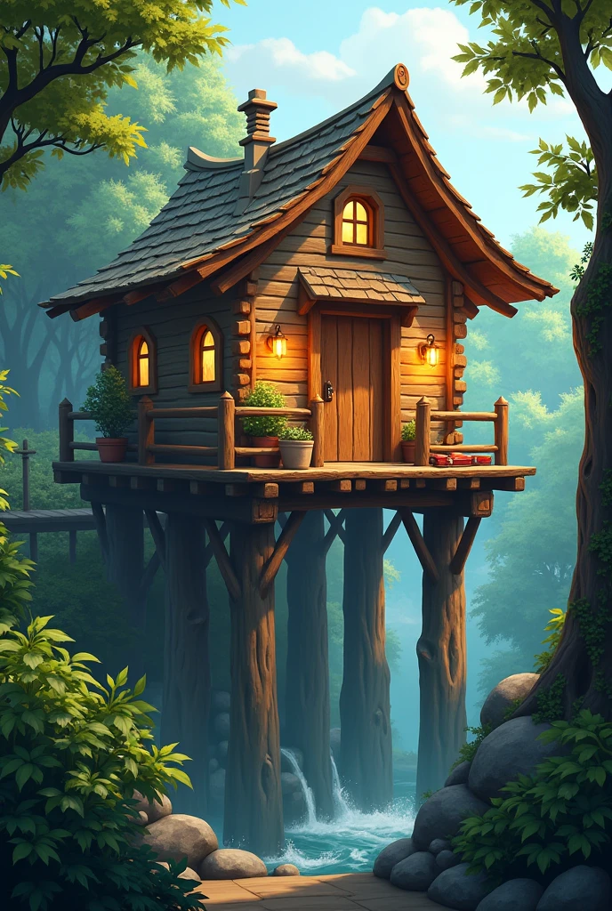 Clubhouse with stilt structure