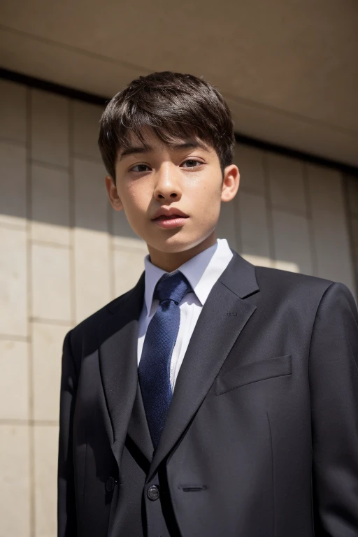 a 13 year old male wearing a suit
BELT VISABLE 4K HIGH QUALITY DETAILED