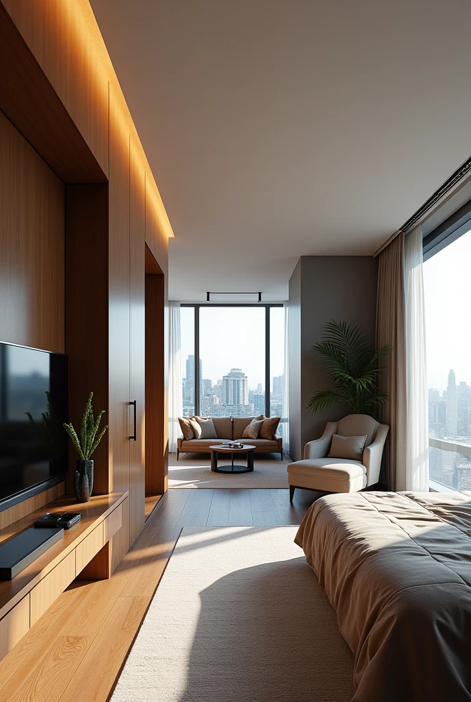 apartment, new, modern, intelligent, futuristic, technology, functional, comfortable, bedroom, bathroom, walk-in closet, modern kitchen, IA, modern living room, modern dining room, game room, beautiful, relaxing.