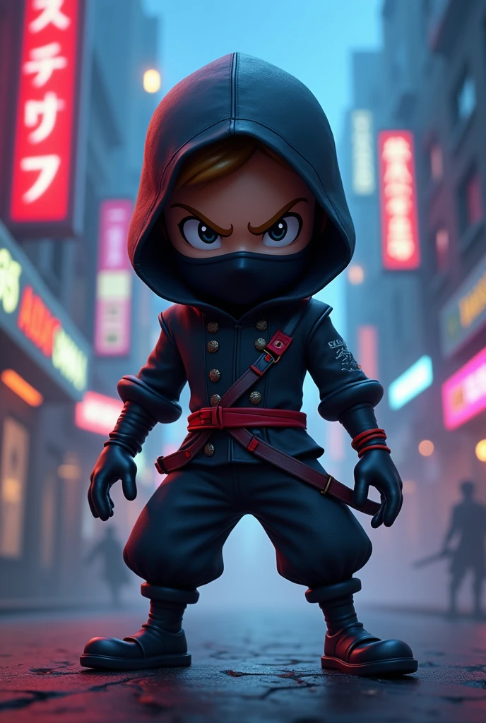 to the character of chester from brawl stars dressed as minato kamikase
