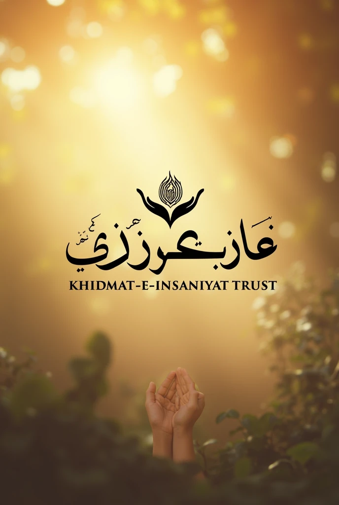 a logo for charity foundation on which خدمت انسانیت ٹرسٹ must be written