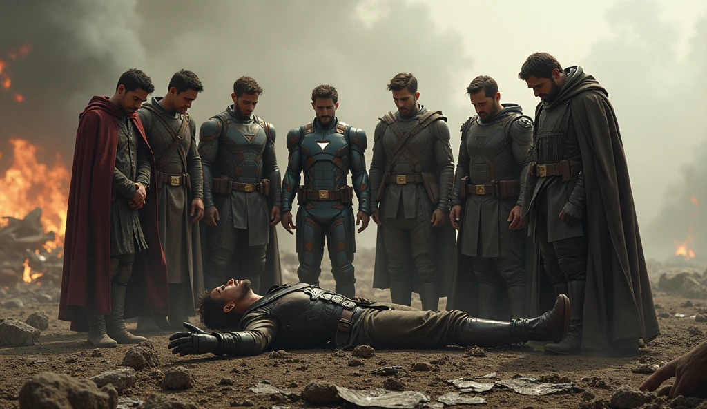 Scene 37: The Aftermath of the Final Battle
The surviving heroes mourn Tony Stark's death, realizing the immense cost of their victory.
