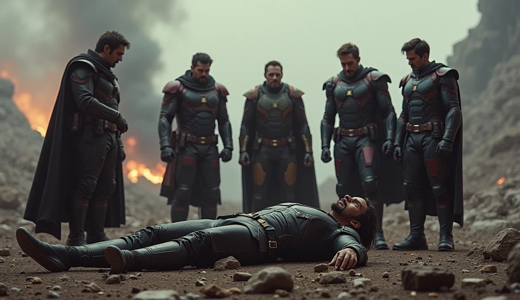 Scene 37: The Aftermath of the Final Battle
The surviving heroes mourn Tony Stark's death, realizing the immense cost of their victory.