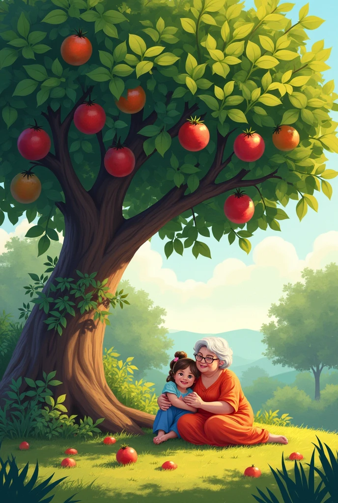 a fruit tree that bore the sweetest fruit and a tall, leafy plant that provided generous shade and its owner Martha with her granddaughter
