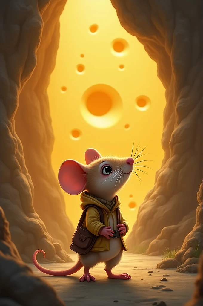 One day, Tito heard from other mice that, in a distant cave, the largest cheese ever seen was found.