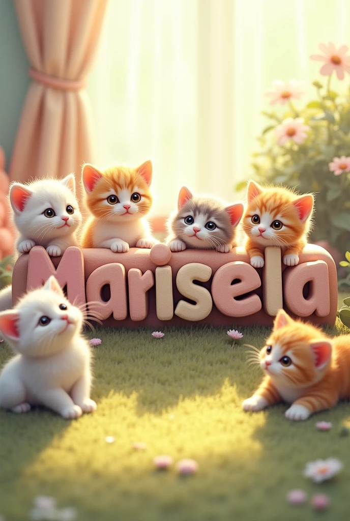 The name Marisela formed by kittens