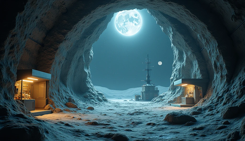 Underground research center on the moon